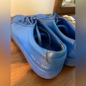 Blue Leather Common Projects Sneakers
